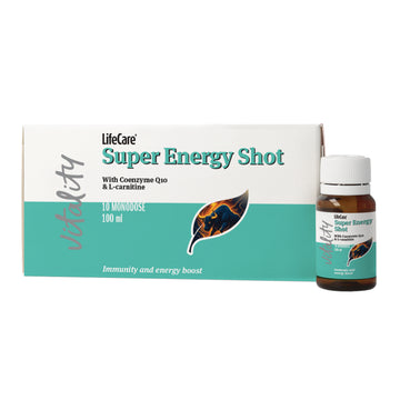 Complément alimentaire, Super Energy Shot, avec coenzyme Q10 et L-carnitine