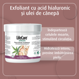 Exfoliant, cu acid hialuronic și ulei de cânepă