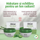 Day moisturizing cream with aloe vera and oil seed oil, equilibrium
