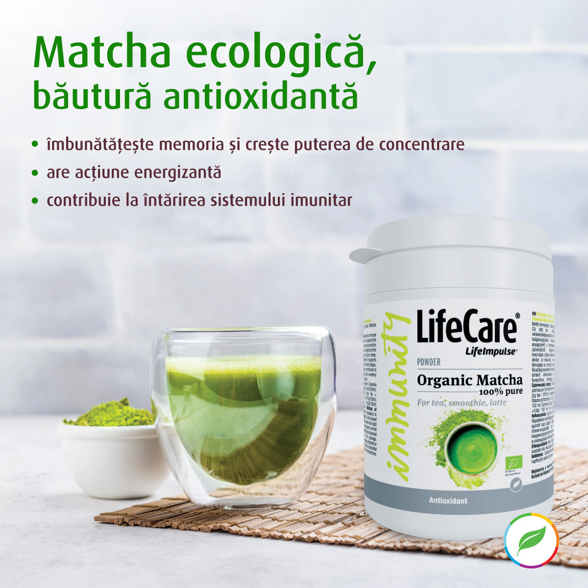Ecological Matcha, antioxidant, supports the vitality of the body