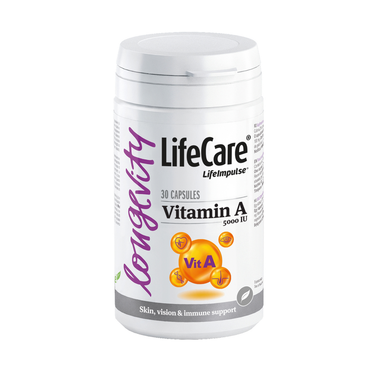Vitamine A 5000 UI, antioxydant