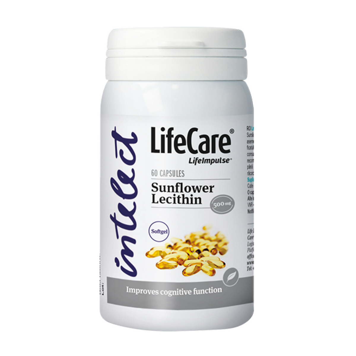 Sunflower seed lecithin, soft capsules