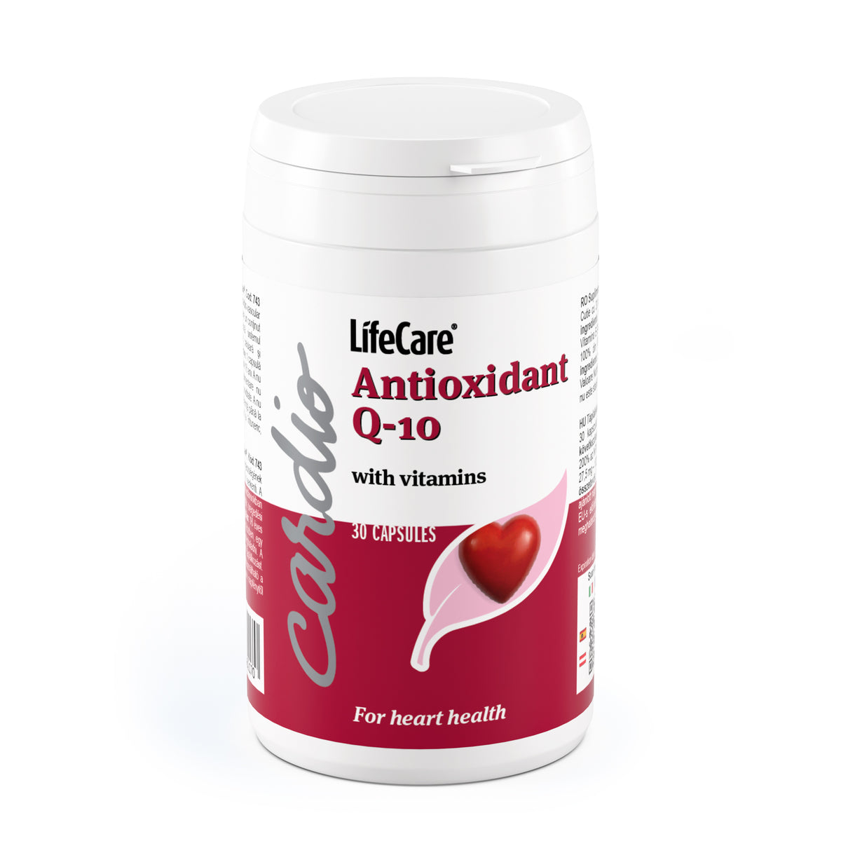Coenzima Q-10, cu vitaminele C și E, efect antioxidant