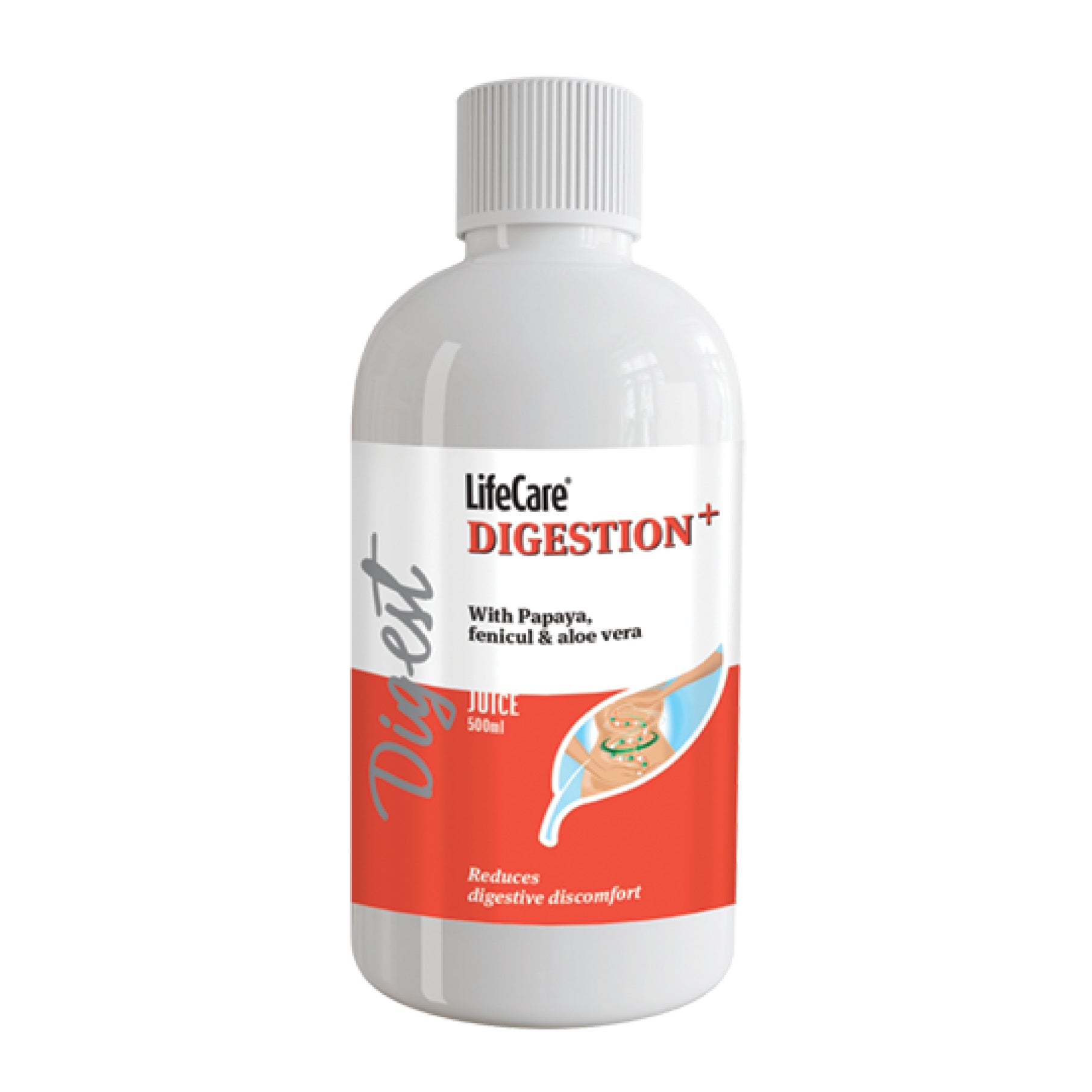 Digestion⁺ liquid food supplement for digestion, with papaya, fennel and aloe vera