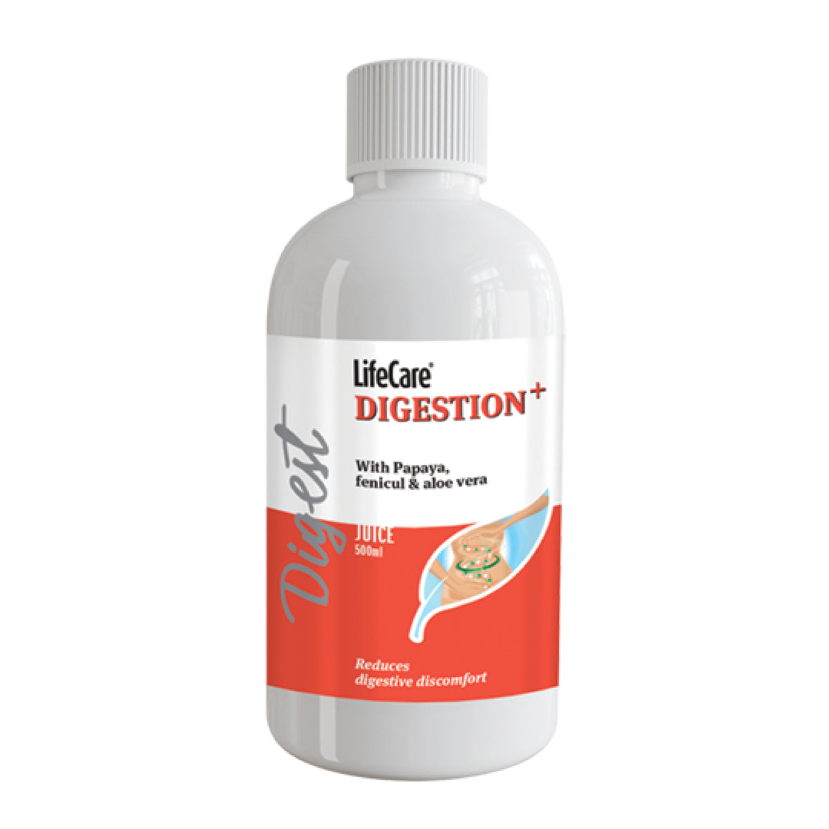 Digestion⁺ liquid food supplement for digestion, with papaya, fennel and aloe vera