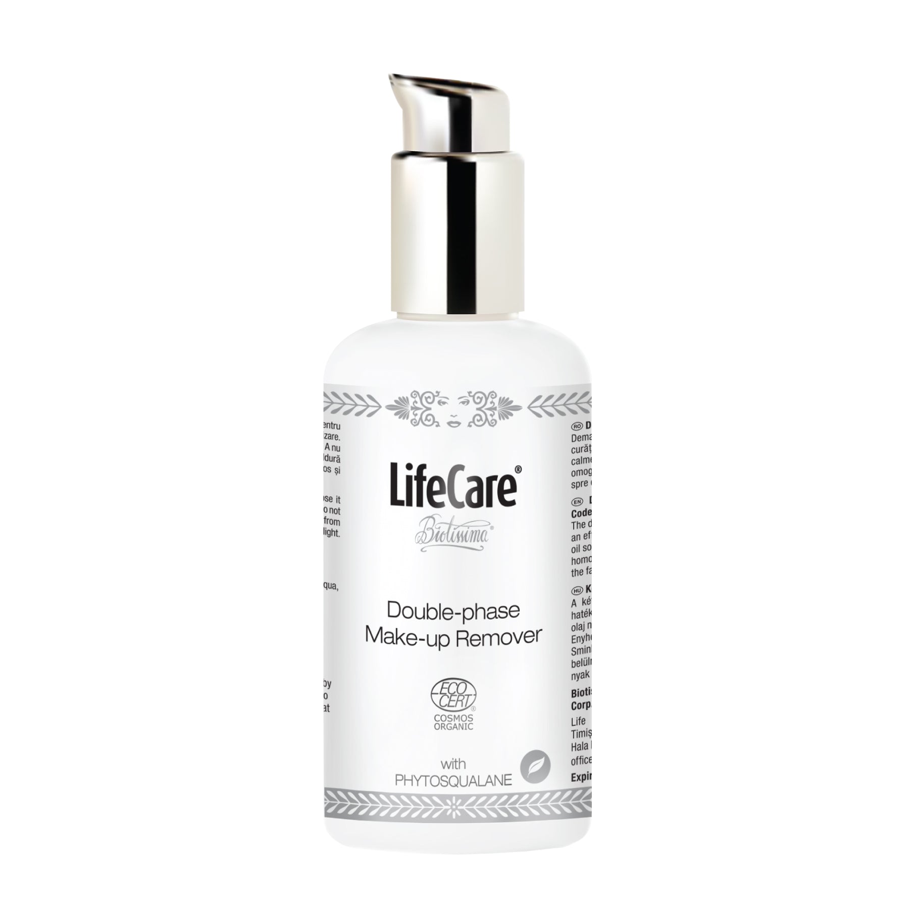 Biphasic makeup remover, with aloe vera, phytosquale and macadamia bio