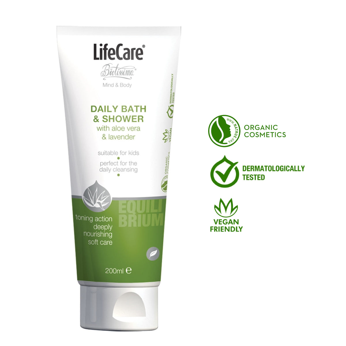 Shower gel with aloe vera and bio lavender, equilibrium
