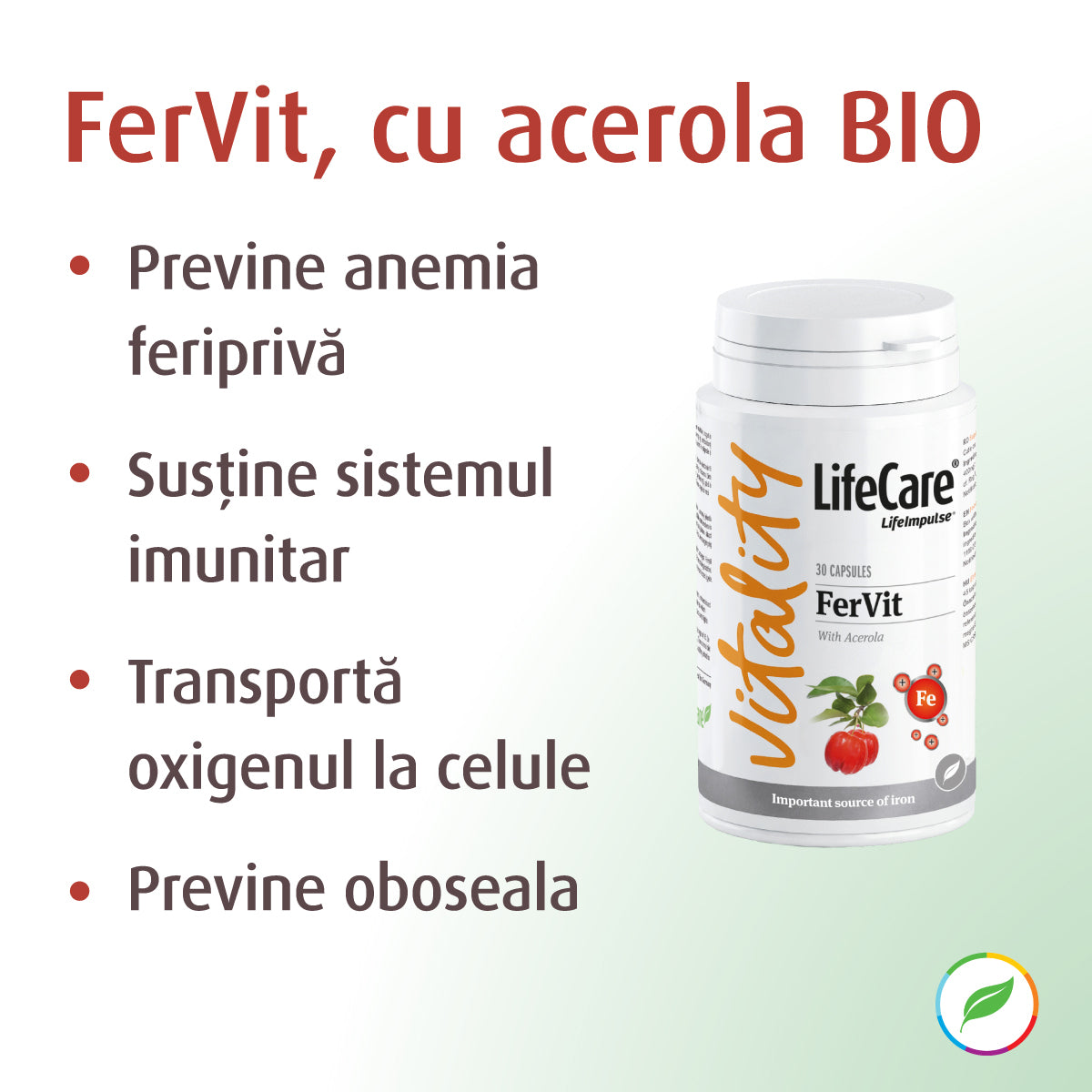 Fervit, with bio acerola, based on bio feros lactate