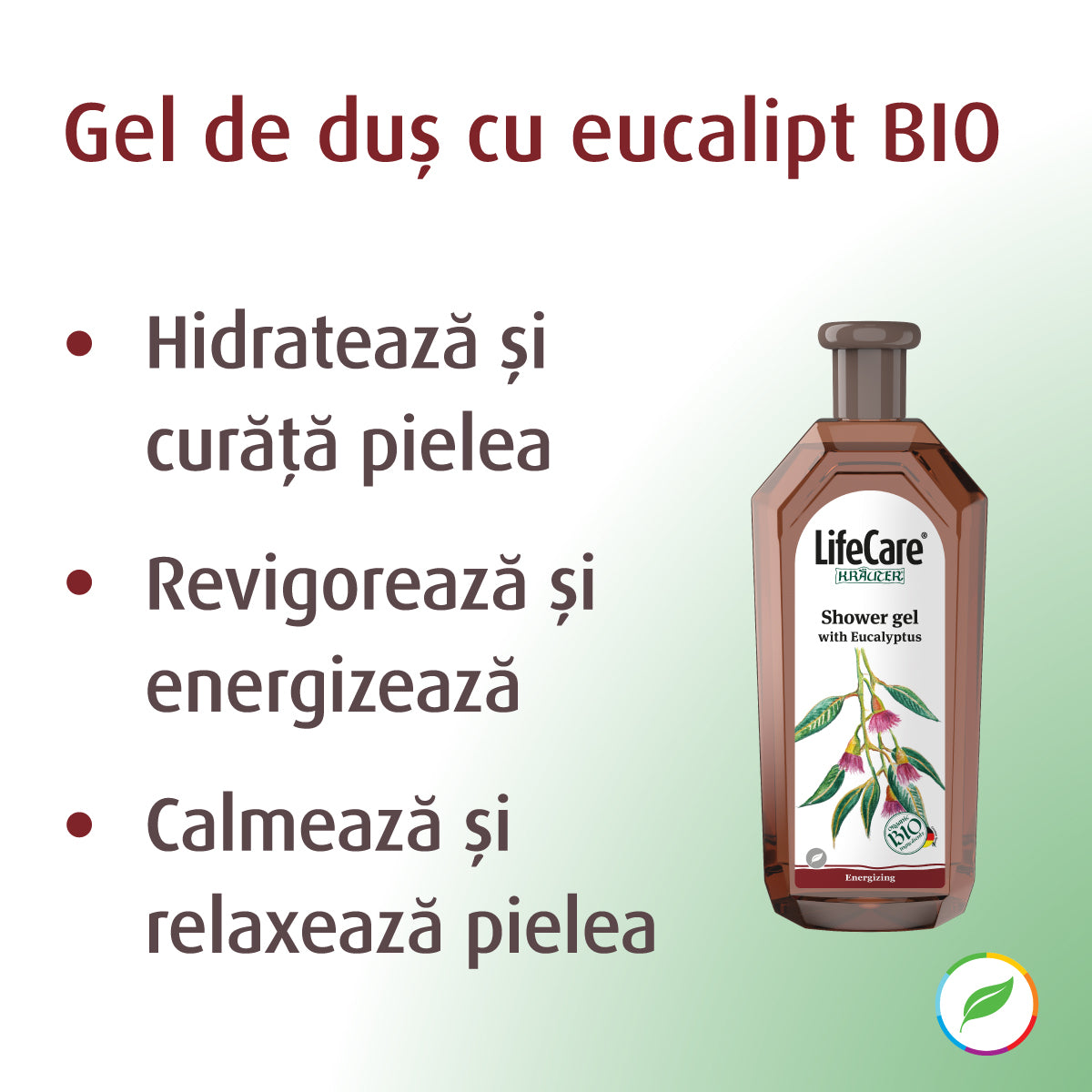Gel douche à l'eucalyptus bio