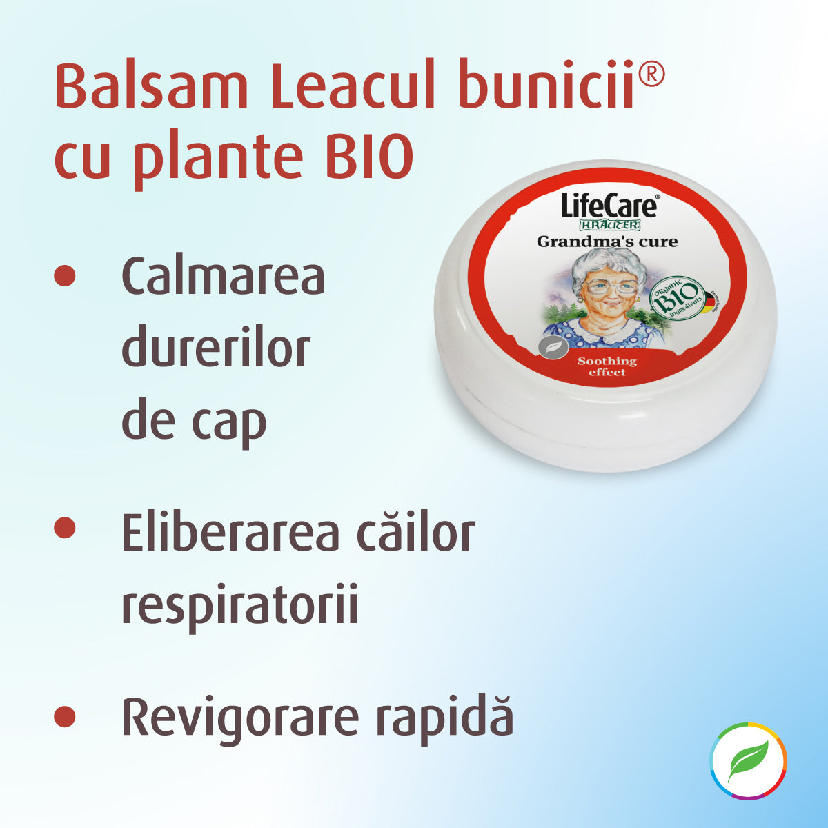 Baume de grand-mère à base d'herbes biologiques pour faciliter la respiration