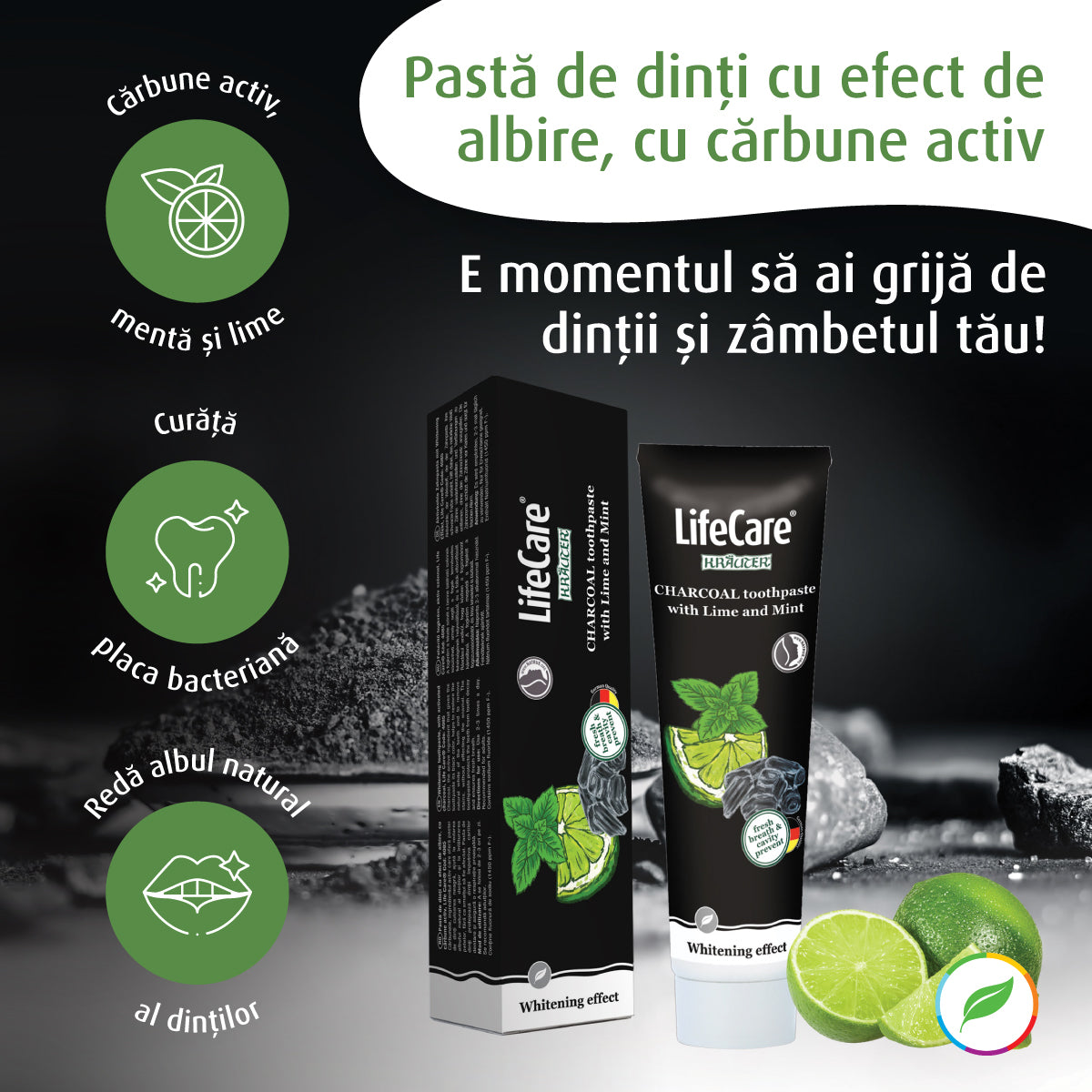 Dentifrice blanchissant au charbon actif