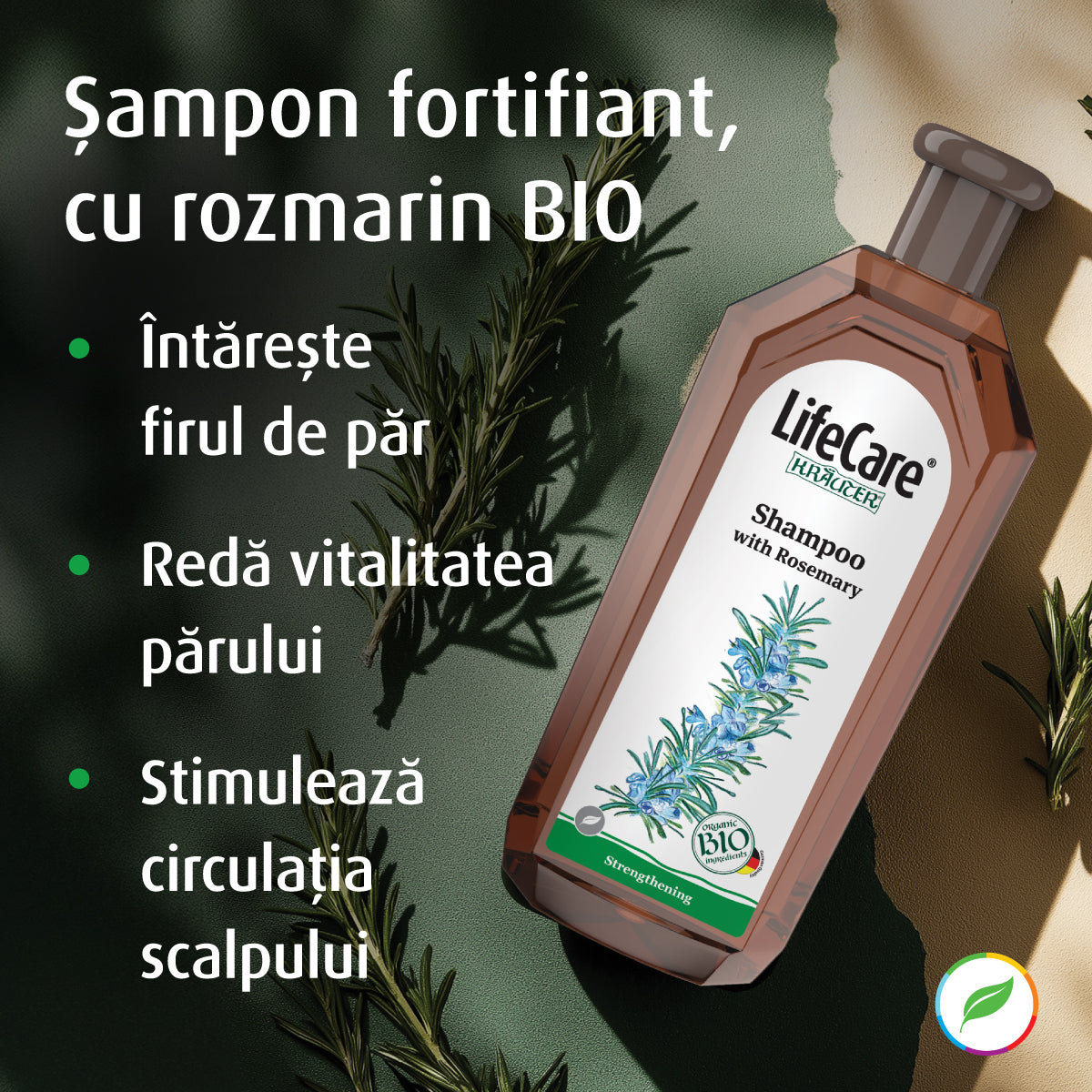 Shampooing fortifiant au romarin bio
