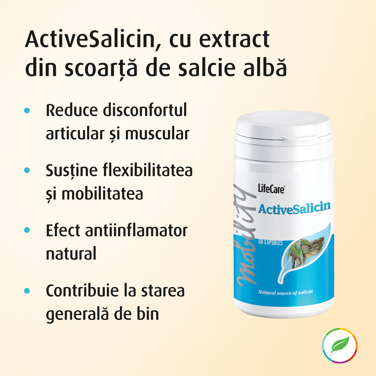 ActiveSalicin, cu extract din scoarță de salcie albă