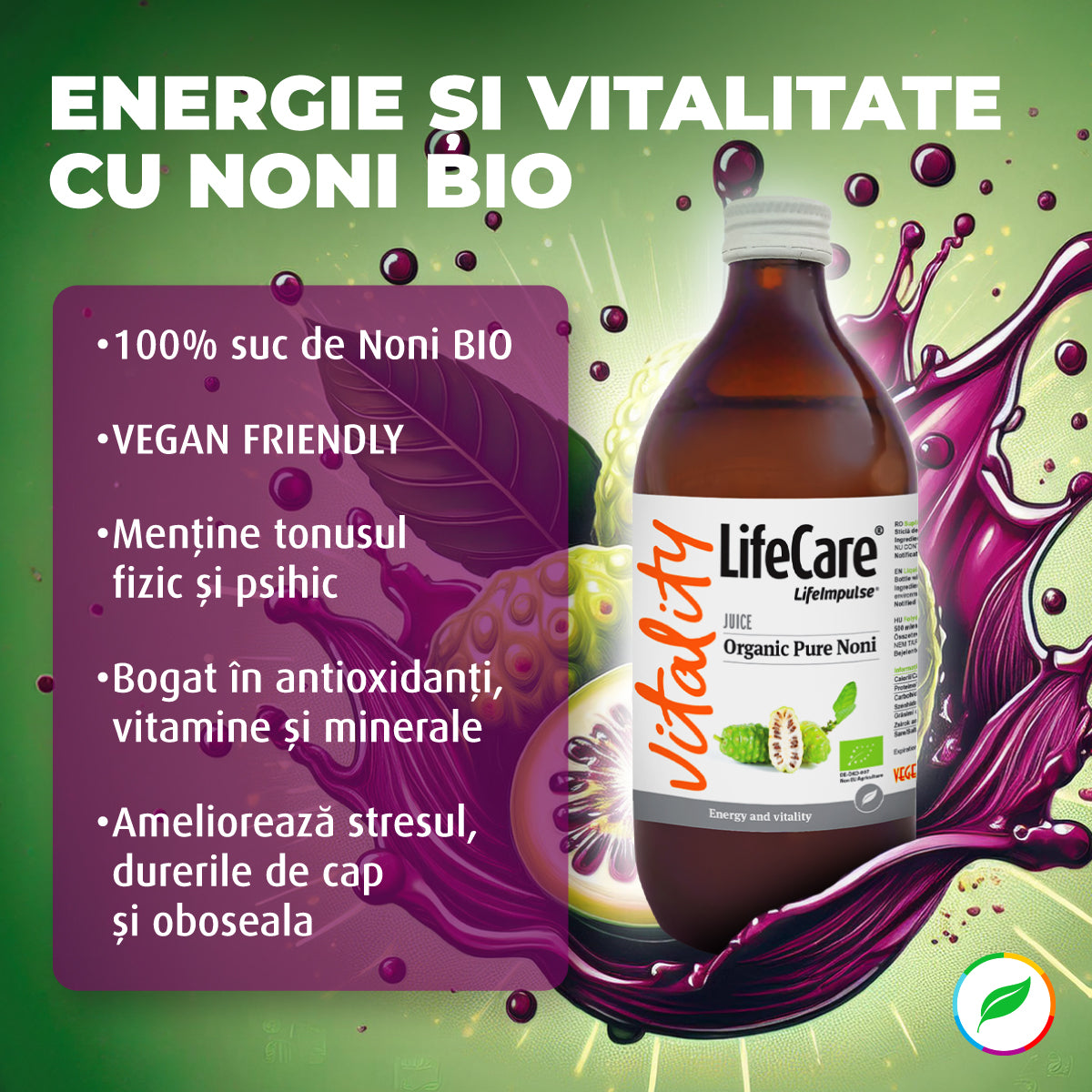 Pure Noni, liquid supplement from bio noni juice