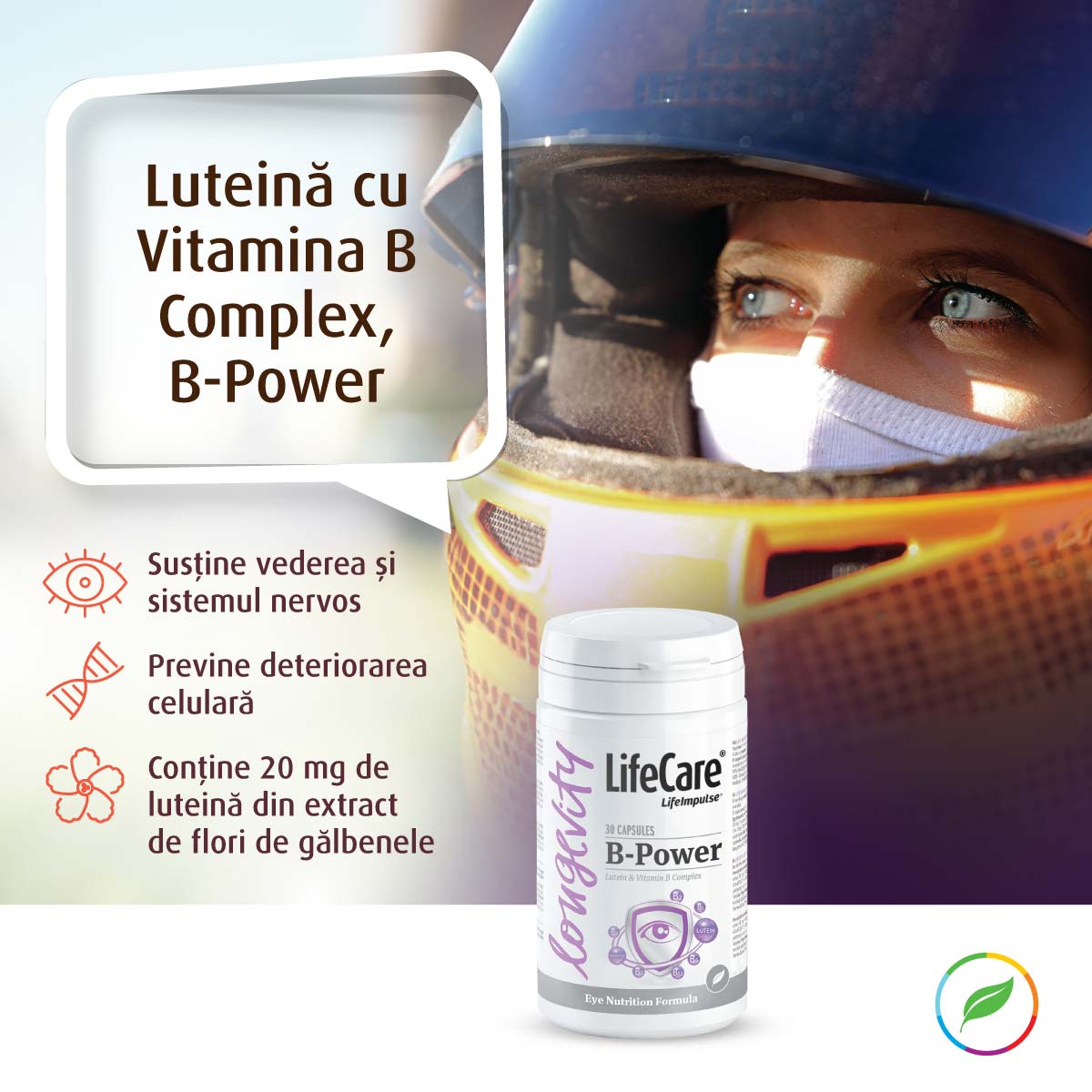 B-Power Complex, cu Luteină și Vitamina B