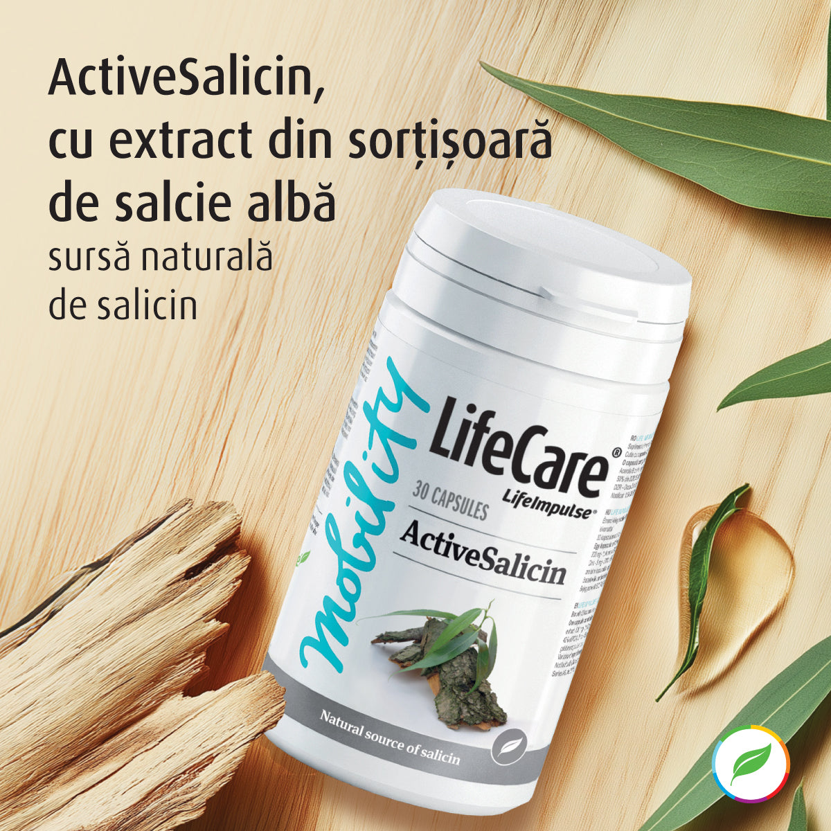 ActiveSalicin, cu extract din scoarță de salcie albă