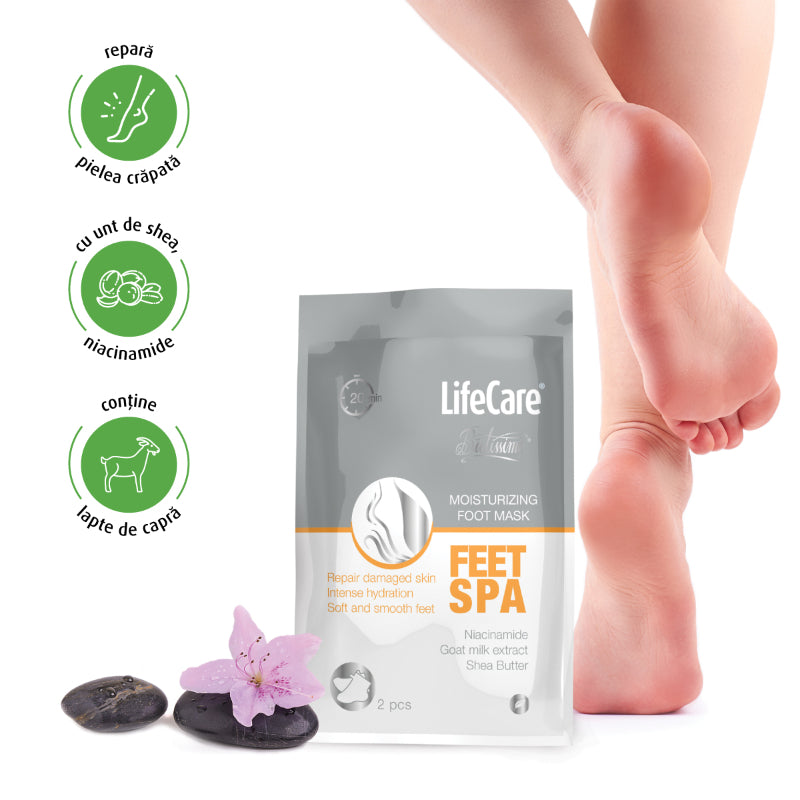 FEET SPA, masque hydratant pour les pieds au lait de chèvre