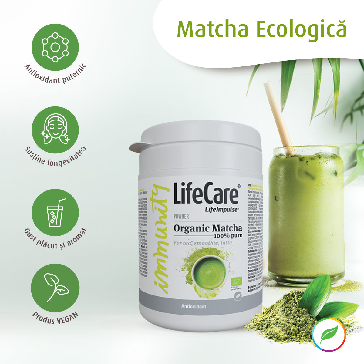 Ecological Matcha, antioxidant, supports the vitality of the body