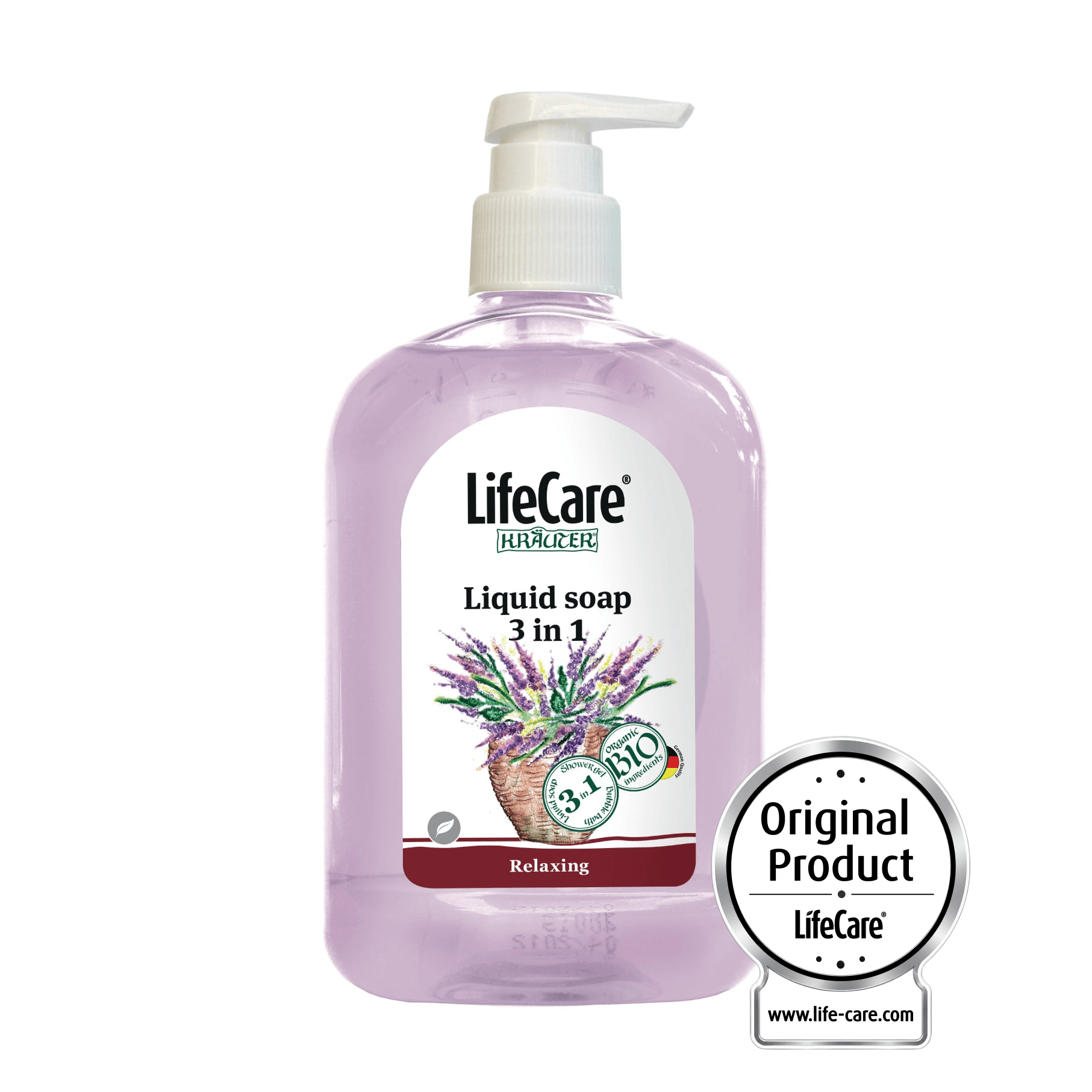 Sapone liquido 3 in 1 con lavanda ed erbe biologiche